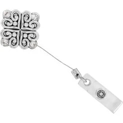 Alcazar Clip-On Badge Clip -Moonlink Jewelry Shop alcazar clip on badge clip silver 2 9b0c55c6 fd43 4d50 a853 e5b7da1fd423