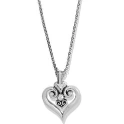 Alcazar Heart Glint Convertible Necklace 9 Alcazar Heart Glint Convertible Necklace -Moonlink Jewelry Shop alcazar heart glint convertible necklace silver 0
