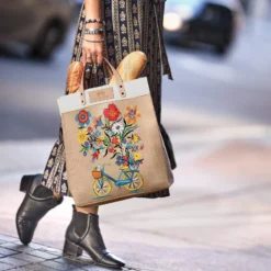 Bicycle Fun Burlap Tote 7 Bicycle Fun Burlap Tote -Moonlink Jewelry Shop bicycle fun burlap tote multi 3 984cc9a6 bcc5 4c38 9000 d67e9b6ca13b