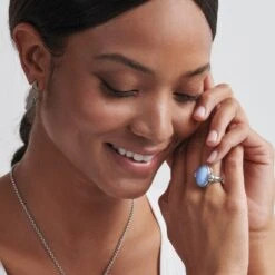 Blue Moon Ring -Moonlink Jewelry Shop blue moon ring silver blue 3