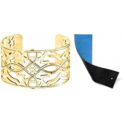 Christo Paris Wide Cuff Bracelet Set -Moonlink Jewelry Shop christo paris wide cuff bracelet set gold bali blue 3 f57369f8 9adf 44e4 819e 83e601990628