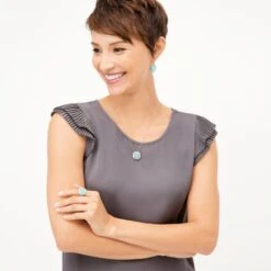 Color Clique Gem Scroll Ring Set -Moonlink Jewelry Shop color clique gem scroll ring set silver amozonite 2 3627f4f9 9da1 4456 a3d4 4e10b4ed9c04