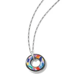 Colormix Reversible Necklace -Moonlink Jewelry Shop colormix reversible necklace silver multi 3