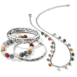 Contempo Desert Sky Droplet Necklace -Moonlink Jewelry Shop contempo desert sky droplet necklace silver multi 3