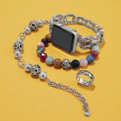 Contempo Linx Watch Band -Moonlink Jewelry Shop contempo linx watch band silver 3