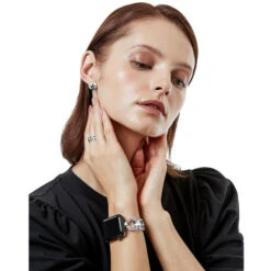 Contempo Linx Watch Band -Moonlink Jewelry Shop contempo linx watch band silver 4