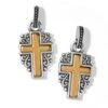 Crossroads Cross Post Drop Earrings