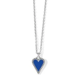 Dazzling Love Petite Necklace -Moonlink Jewelry Shop dazzling love petite necklace silver blue 0