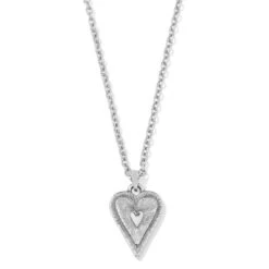 Dazzling Love Petite Necklace -Moonlink Jewelry Shop dazzling love petite necklace silver red 1