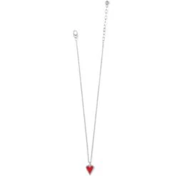 Dazzling Love Petite Necklace -Moonlink Jewelry Shop dazzling love petite necklace silver red 2
