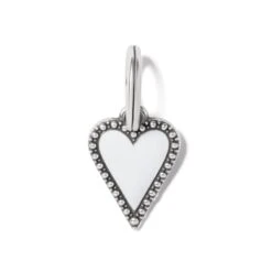 Dazzling Love White Heart Charm Necklace -Moonlink Jewelry Shop dazzling love white heart charm necklace silver white 3 df7d58ff 078c 4d1c b96c f9e8e1c8f737