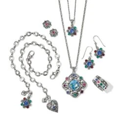 Elora Gems Large Palette Pendant -Moonlink Jewelry Shop elora gems large palette pendant silver multi 2