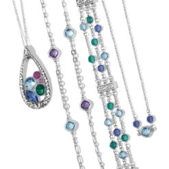 Elora Gems Sky Short Necklace 6 Elora Gems Sky Short Necklace -Moonlink Jewelry Shop elora gems sky short necklace silver blue 2 0461102e 6951 4050 98d6 f59199fca24b