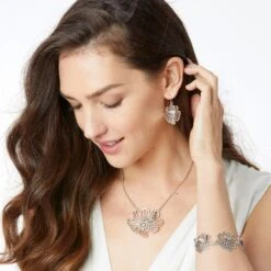 Enchanted Garden Flower Necklace -Moonlink Jewelry Shop enchanted garden flower necklace silver 3 83122015 9f12 4441 ab8e 1b9e338dd277