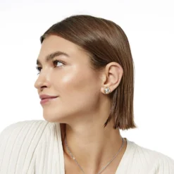 Entrata Round Post Earrings 7 Entrata Round Post Earrings -Moonlink Jewelry Shop entrata round post earrings silver gold 3