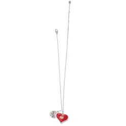 Forever Be Loved Necklace -Moonlink Jewelry Shop forever be loved necklace silver red 2