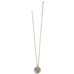 Halo Gems Necklace 6 Halo Gems Necklace -Moonlink Jewelry Shop halo gems necklace silver multi 2