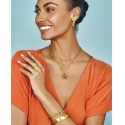 Halo Glow Hinged Bangle -Moonlink Jewelry Shop halo glow hinged bangle gold 2