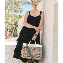 Happy Wings East West Burlap Tote 11 Happy Wings East West Burlap Tote -Moonlink Jewelry Shop happy wings east west burlap tote multi 5