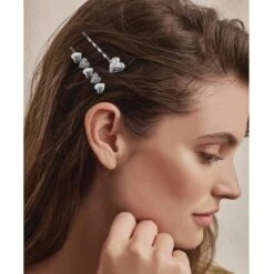 Hearts Ablaze Bobby Pins -Moonlink Jewelry Shop hearts ablaze bobby pins silver 3
