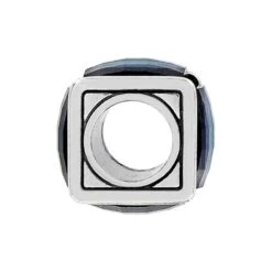 Ice Cube Bead -Moonlink Jewelry Shop ice cube bead silver blue 1