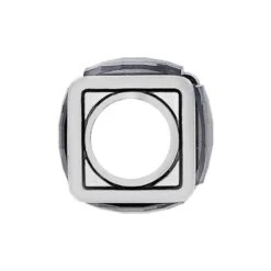 Ice Cube Bead -Moonlink Jewelry Shop ice cube bead silver gray 1