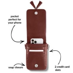 Ilia Mini Flap Cross Body Bag -Moonlink Jewelry Shop ilia mini flap cross body bag garnet 1