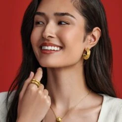 Inner Circle Double Ring -Moonlink Jewelry Shop inner circle double ring gold 6