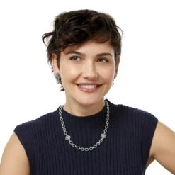 Interlok Knot Link Necklace 8 Interlok Knot Link Necklace -Moonlink Jewelry Shop interlok knot link necklace silver 3