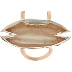 Life Is A Beach East West Burlap Tote -Moonlink Jewelry Shop life is a beach east west burlap tote multi 1