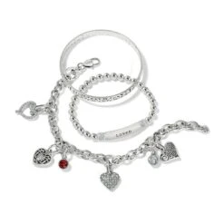 Meridian Love Petite Stretch Bracelet -Moonlink Jewelry Shop meridian love petite stretch bracelet silver 2