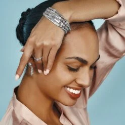 Meridian Love Petite Stretch Bracelet -Moonlink Jewelry Shop meridian love petite stretch bracelet silver 3