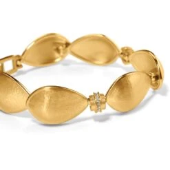 Moonlink Jewelry Shop -Moonlink Jewelry Shop meridian lumens flora bracelet brushed gold 1