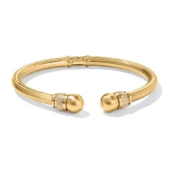 Meridian Open Hinged Bangle -Moonlink Jewelry Shop meridian open hinged bangle gold 0