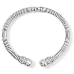Meridian Open Hinged Bangle -Moonlink Jewelry Shop meridian open hinged bangle silver 1
