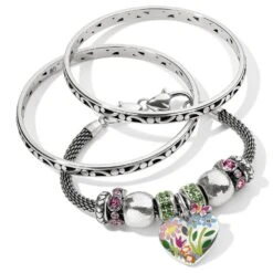 Nature's Charms Heart -Moonlink Jewelry Shop nature s charms heart silver multi 2