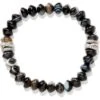 Neptune's Rings Banded Agate Stretch Bracelet