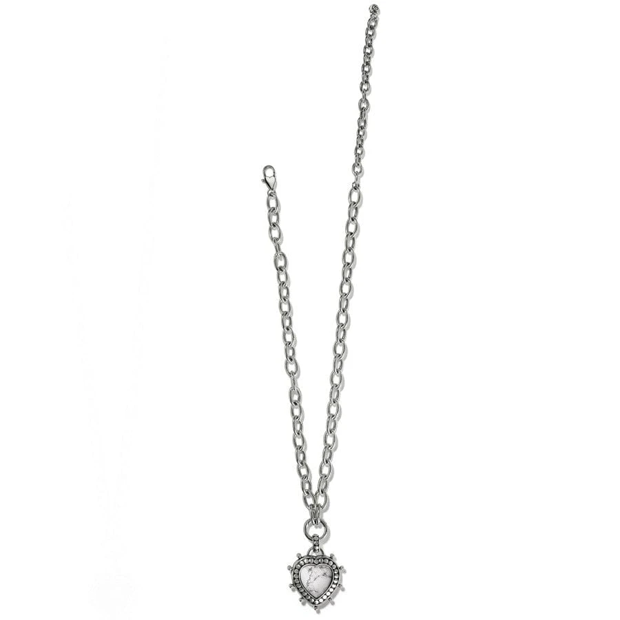 Pebble Dot Hati Howlite Heart Necklace 2 Pebble Dot Hati Howlite Heart Necklace - Image 2