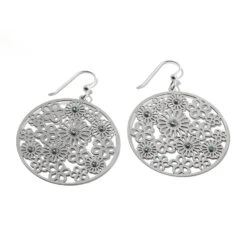 Posey Disc French Wire Earrings -Moonlink Jewelry Shop posey disc french wire earrings silver 1 67248c08 808d 4dc0 ae02 c7f1639b33be