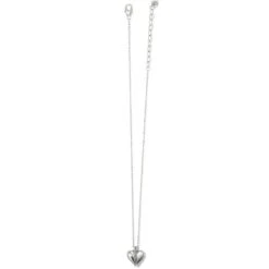 Precious Heart Petite Necklace -Moonlink Jewelry Shop precious heart petite necklace silver 1