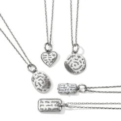 Sentiments Change Convertible Reversible Necklace -Moonlink Jewelry Shop sentiments change convertible reversible necklace silver 3