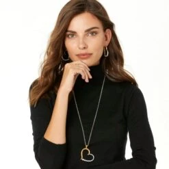 Sparkle Heart Convertible Necklace -Moonlink Jewelry Shop sparkle heart convertible necklace silver gold 4 34d17c5c de2a 43c5 b7f0 7a1cdef5094f