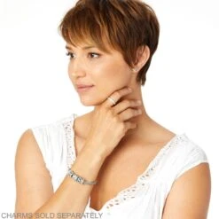 Stardust Thin Stopper Bead -Moonlink Jewelry Shop stardust thin stopper bead silver 2