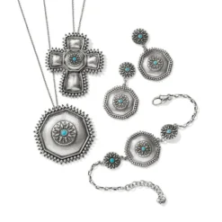 Telluride West Pendant Necklace -Moonlink Jewelry Shop telluride west pendant necklace silver turquoise 2