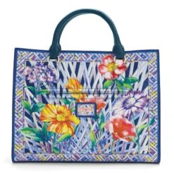 Trellis Blooms Campbell Tote -Moonlink Jewelry Shop trellis blooms campbell tote multi 2
